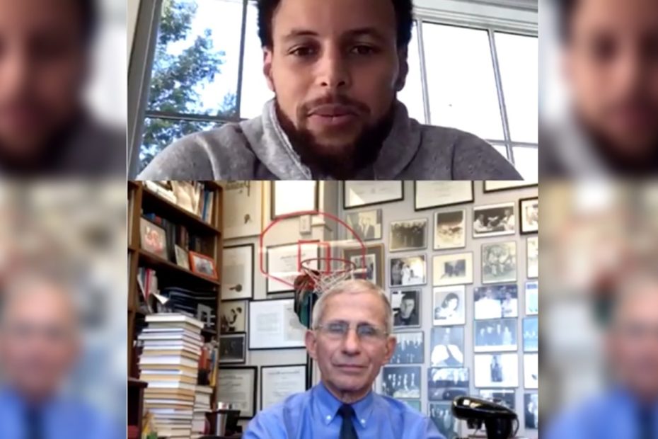 Stephen Curry Talks to Dr. Anthony Fauci About When Sports Will Be Able to Reconvene