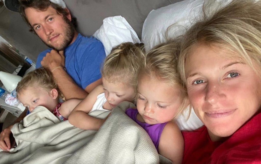 Lions Quarterback Matthew Stafford and Wife Kelly Stafford Welcome Their Fourth Child One Year After Her Brain Surgery