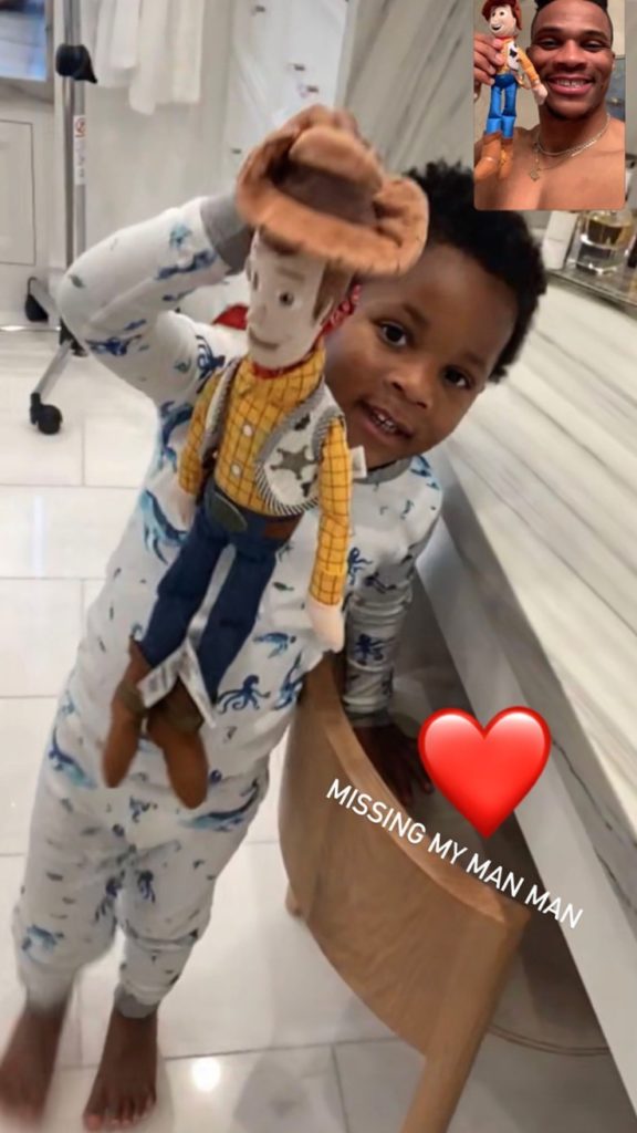 Russell Westbrook Brings Special Item From Home Into the Bubble to Make Sure His Son Feels Close – Noah Russell Westbrook loves Woody from the popular Disney franchise Toy Story.