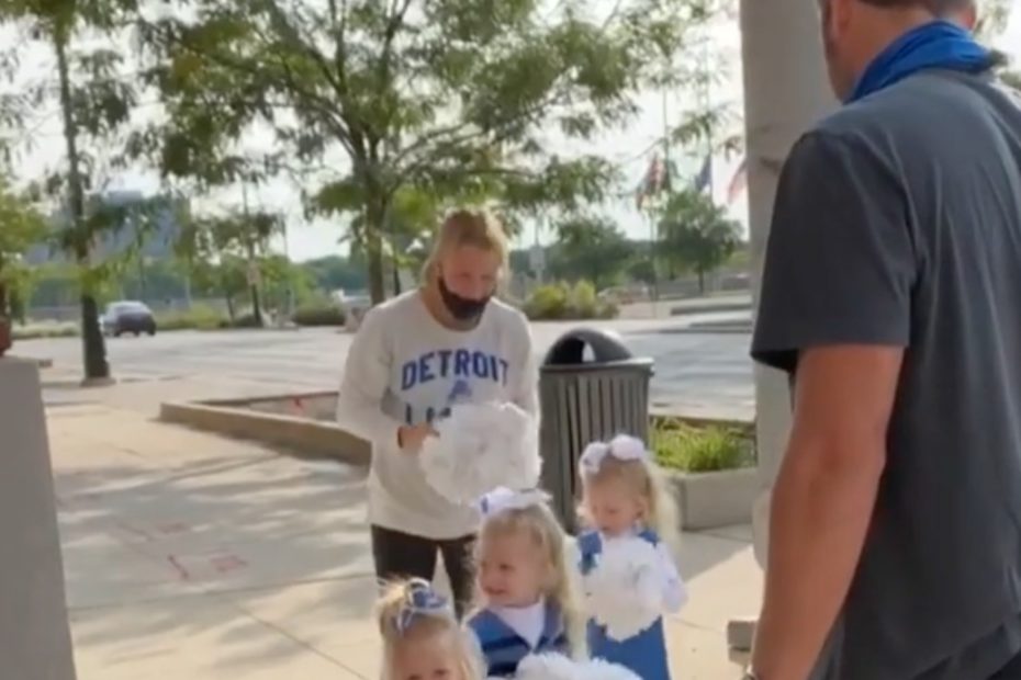 Matt Stafford's Daughters Surprised Him At His First Game of the Season to Perform the Cutest Little Cheer for Him