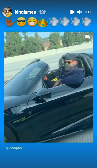 LeBron Caught Cruisin' On A LA Highway In Rare, Limited-Edition Convertible – LeBron James drove to the basket multiple times in the bubble and was recently seen literally driving on a highway road in LA in a rare, fast convertible.