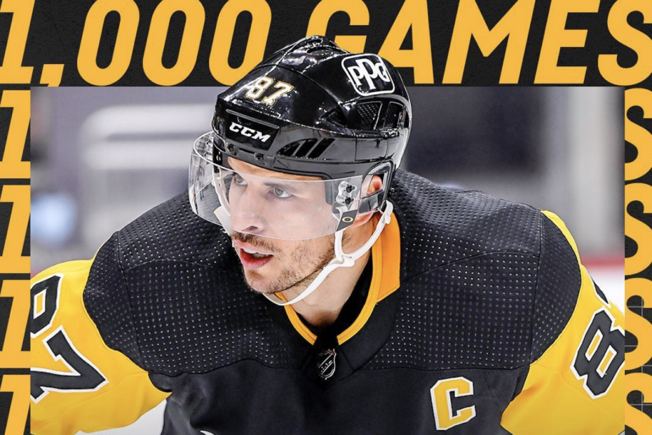 Sidney Crosby Celebrates His 1000th Game – Pittsburgh Penguins star forward, Sidney Crosby, played in his 1,000th game Saturday. He was drafted by the Penguins in 2005, and has played for them his entire career, winning 3 championships with them over his time (2009, 2016, 2017). During his career, the future Hall of Famer won the MVP twice (2007, 2014) and he is currently 3rd on the point leaderboard among active NHL players.