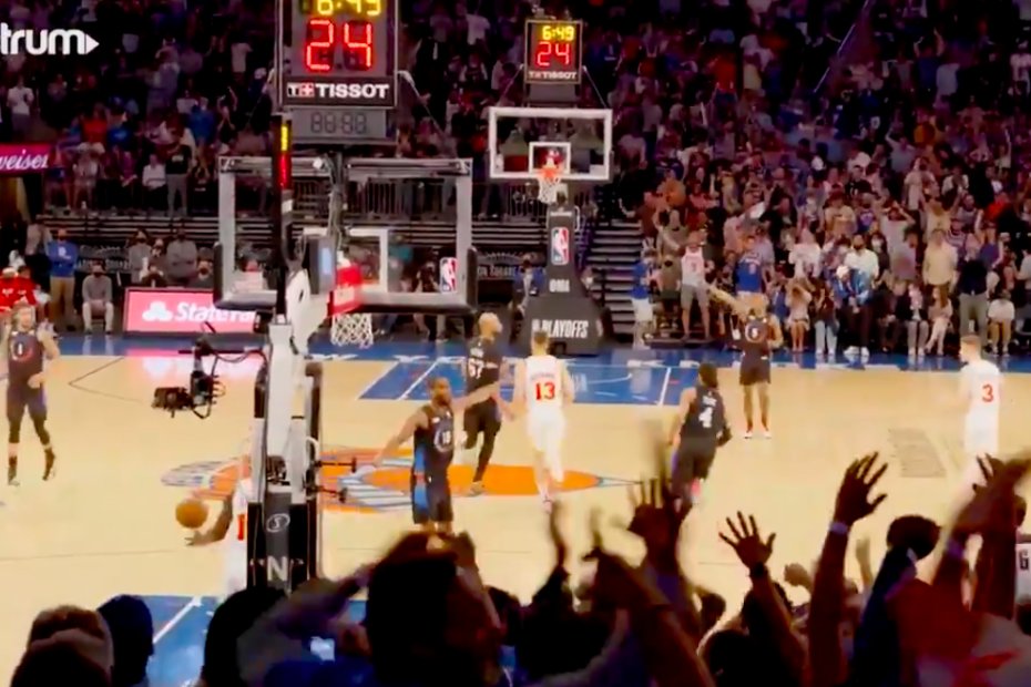 WATCH: Final Seconds Of Knicks First Playoff Win Since 2013