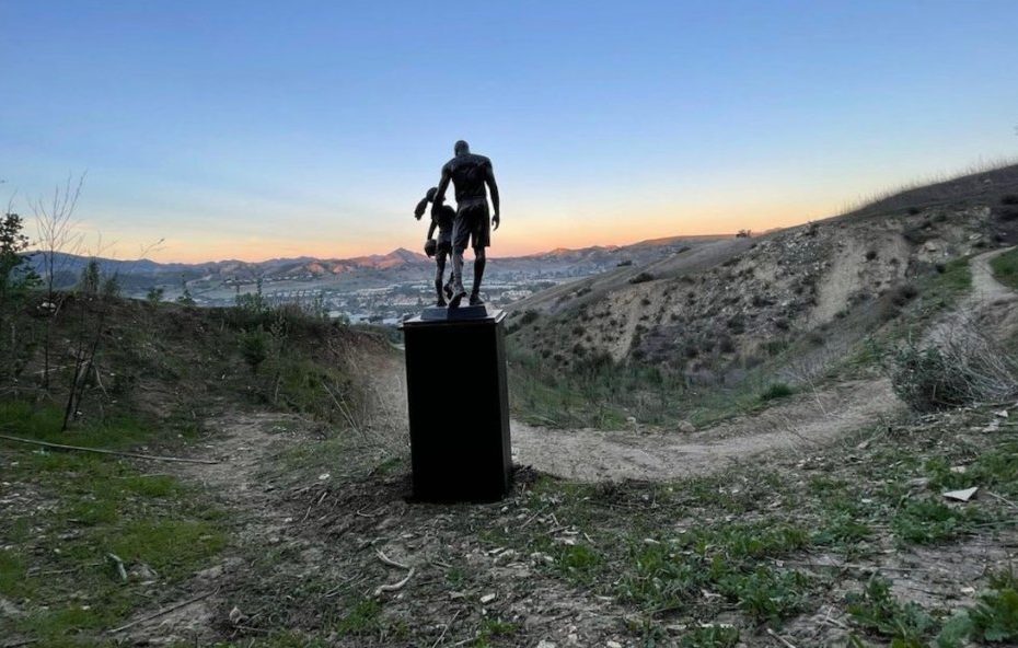 Statue of Gianna & Kobe Bryant Erected at Crash Site