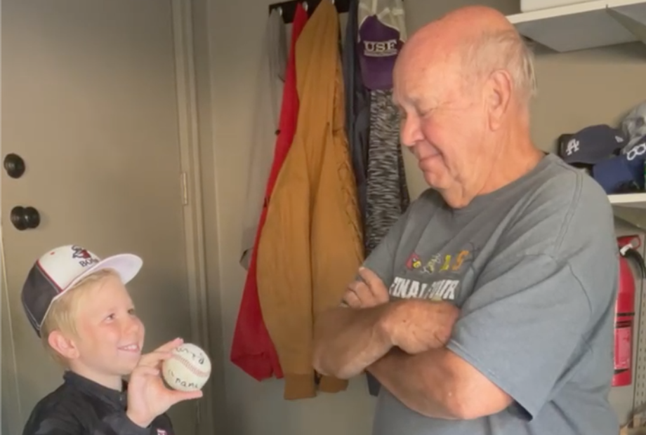 9-Year-Old Felix Carrier-Damon Makes His Grandpa Cry Tears of Joy After Hitting His First Home Run