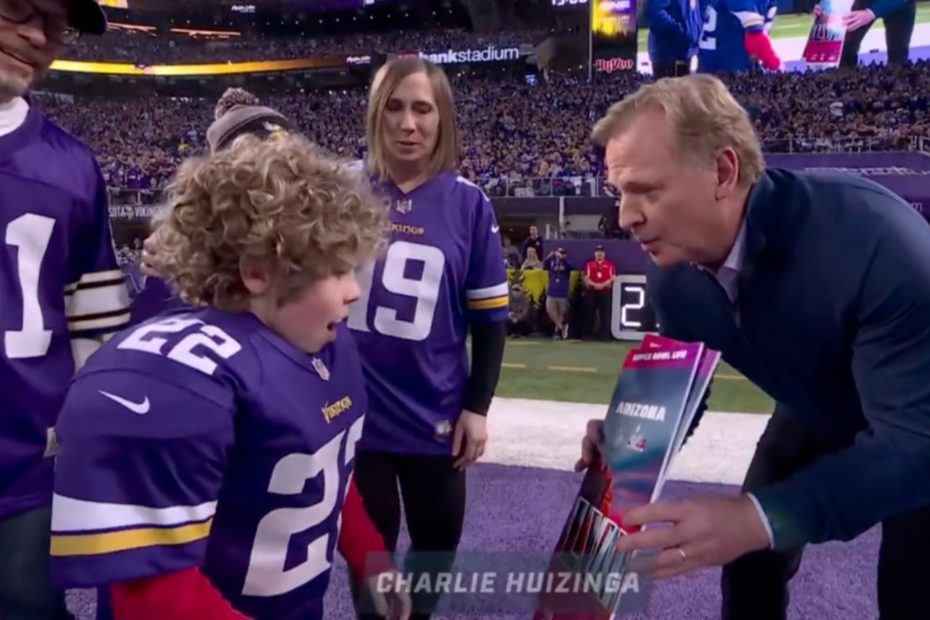 NFL Commissioner Roger Goodell, 63, Has an AMAZING Surprise For Young Minnesota Vikings Fan