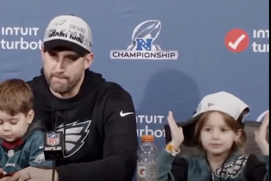 Nick Sirianni's ADORABLE 5-Year-Old Daughter Goes Viral During Press Conference – After the Philadelphia Eagles progressed to the Super Bowl, head coach Nick Sirianni took a press conference alongside his three children.